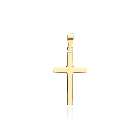 Colgante Cruz Lisa  de Oro 18k.