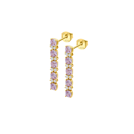Pendientes Lotus Silver Glam Dorado Circonitas LP3839-4/2