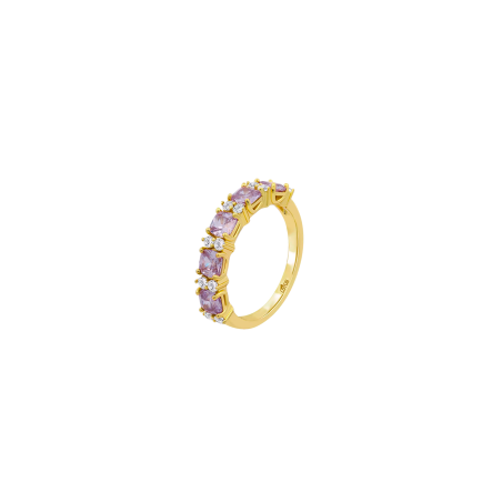 Anillo Lotus Silver Mujer Colors Dorado Circonitas Malva LP3839-3/2