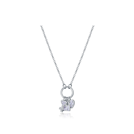 Collar Viceroy Mujer Plata Colgantes Llave, Candado y Corazón 9138C000-30