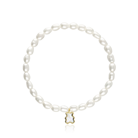 Pulsera Oro 18 k y Perlas Cultivadas "Lully Bear"