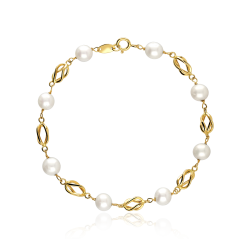 Pulsera Oro 18k y Perlas Cultivadas "Clouds"