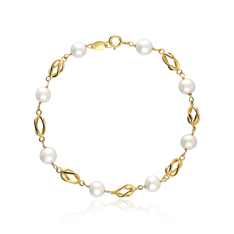 Pulsera Oro 18k y Perlas Cultivadas "Clouds"