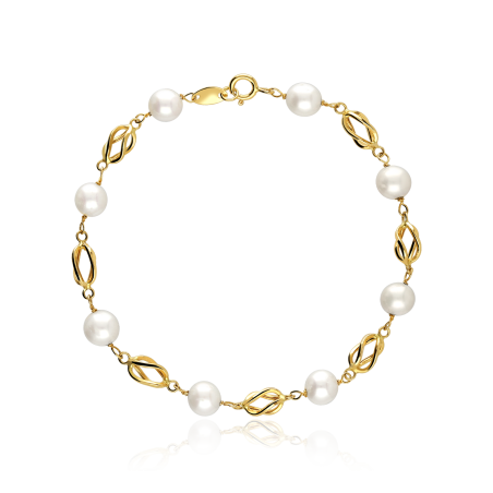 Pulsera Oro 18k y Perlas Cultivadas "Clouds"