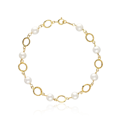 Pulsera Oro 18k y Perlas cultivadas "Andeo Circle"