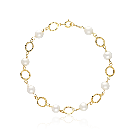 Pulsera Oro 18k y Perlas cultivadas "Andeo Circle"