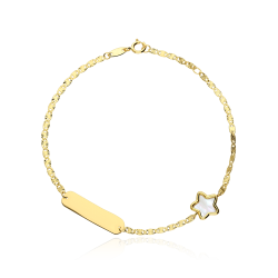 Pulsera Oro 18k y nácar "Holy"