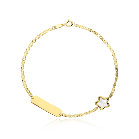 Pulsera Oro 18k y nácar "Holy"