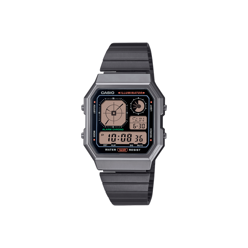 Reloj Casio Vintage Digital Acero Negro A130WEGG-1AEF