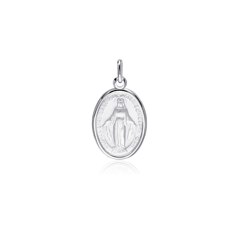 Medalla Oro 18k brillo "Mi Virgen"