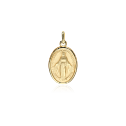 Medalla Oro 18k brillo "Mi Virgen"