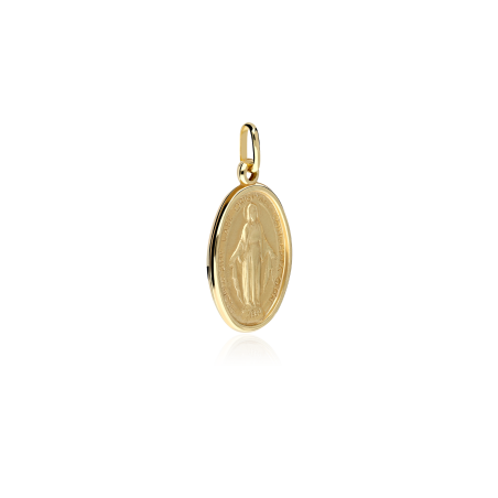 Medalla Oro 18k brillo "Mi Virgen"