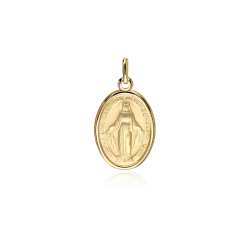 Medalla Oro 18k brillo "Mi Virgen"