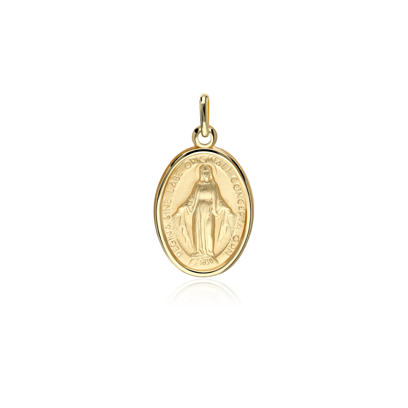 Medalla Oro 18k brillo "Mi Virgen"