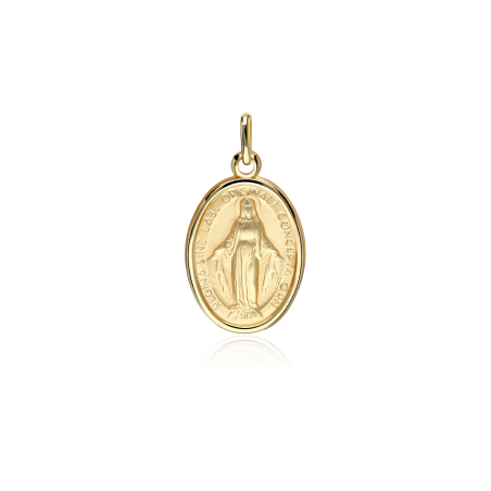 Medalla Oro 18k brillo "Mi Virgen"