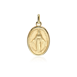 Medalla Oro 18k brillo "Mi Virgen"