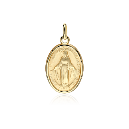 Medalla Oro 18k brillo "Mi Virgen"