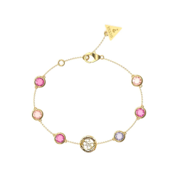 Pulsera Guess Mujer Petra Acero Dorado Piedras Rosas JUBB05099JWYGFCS