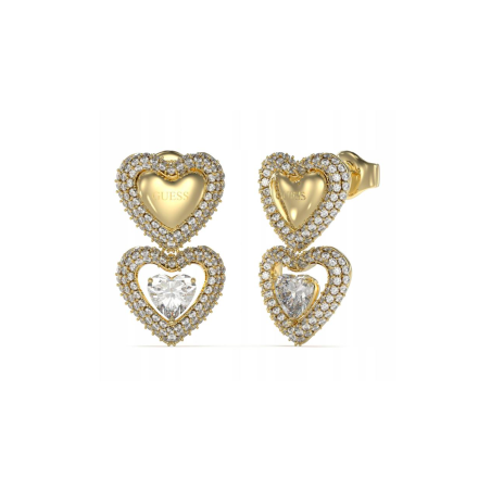 Pendientes Guess Mujer Beloved Dorado Doble Corazón JUBE05025JWYGT-U
