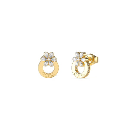 Pendientes Guess Mujer Lily Dorado Flor Con Cristales JUBE05108JWYGT-U