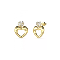 Pendientes Guess Mujer Crazy In Love Doble Corazón JUBE05209JWYGT-U