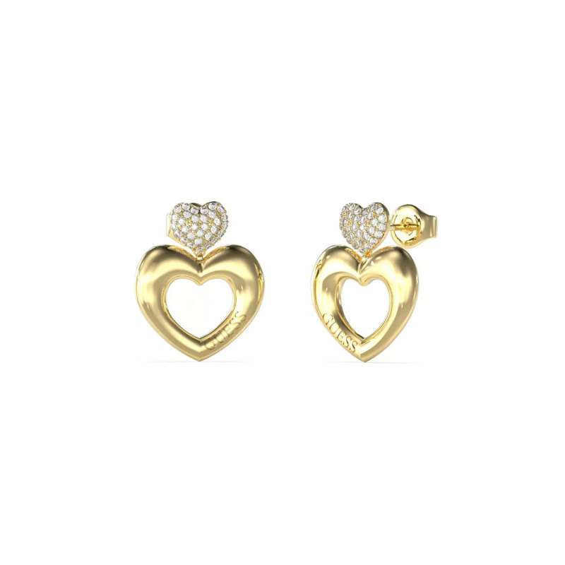 Pendientes Guess Mujer Crazy In Love Doble Corazón JUBE05209JWYGT-U