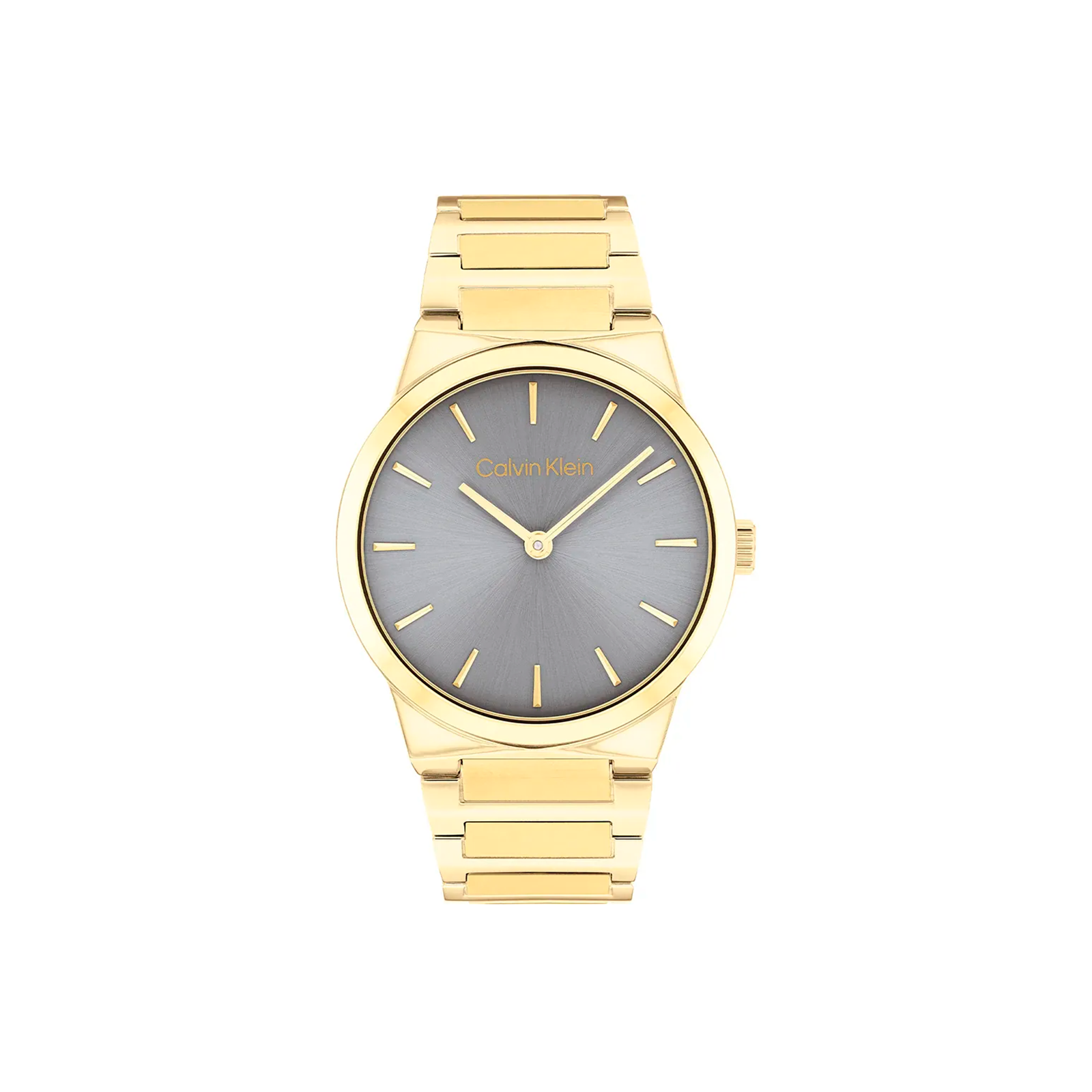 Reloj Calvin Klein Mujer Linear Elegance Dorado Esfera Negra