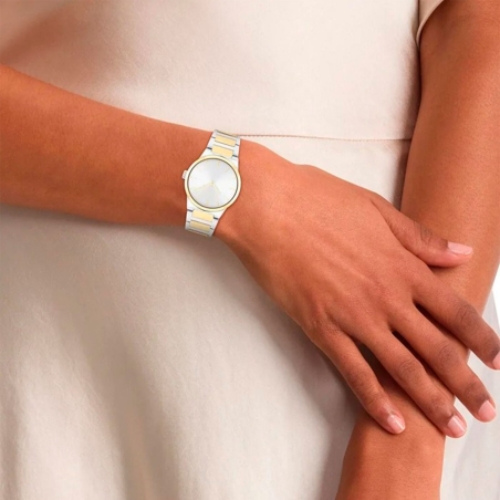 Reloj Calvin Klein Mujer Linear Elegance Bicolor 25100113
