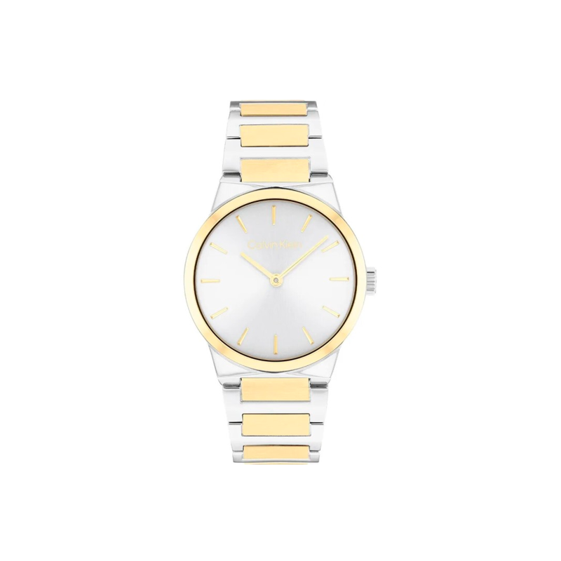 Reloj Calvin Klein Mujer Linear Elegance Bicolor 25100113