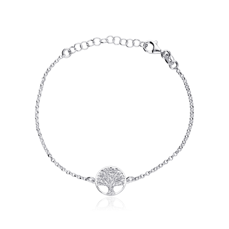 Pulsera Plata primera ley 19cm "Treelife"