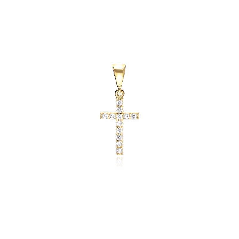 Cruz Oro 18k con Circonitas "Aken"