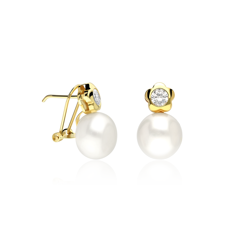 Pendientes Oro 18 k y Perlas cultivadas "Petals"