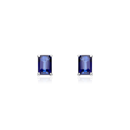 Pendientes Oro 18k y zafiros "Blue kiss"