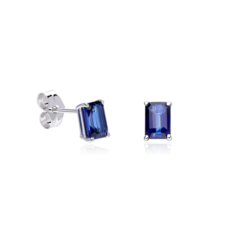 Pendientes Oro 18k y zafiros "Blue kiss"