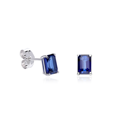 Pendientes Oro 18k y zafiros "Blue kiss"