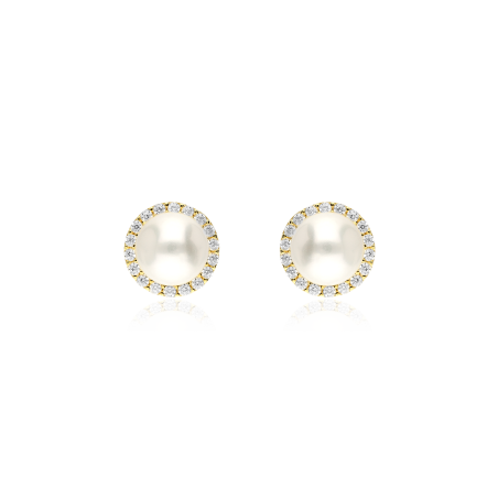 Pendientes Oro 18 k y Perlas cultivadas "Beatriz"