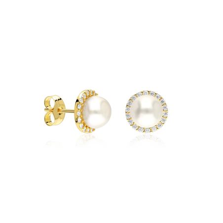 Pendientes Oro 18 k y Perlas cultivadas "Beatriz"