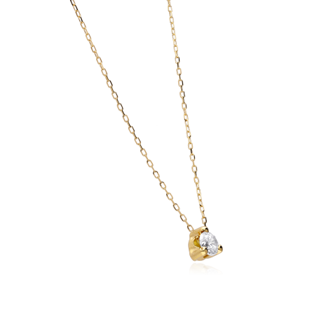 Gargantilla Oro 18k y circonita 4mm "Three"