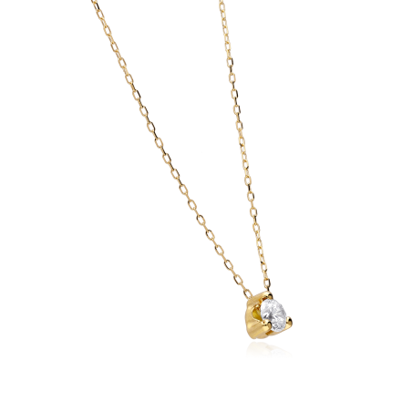 Gargantilla Oro 18k y circonita 5mm "Three"