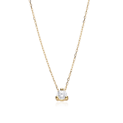 Gargantilla Oro 18k y circonita 5mm "Three"