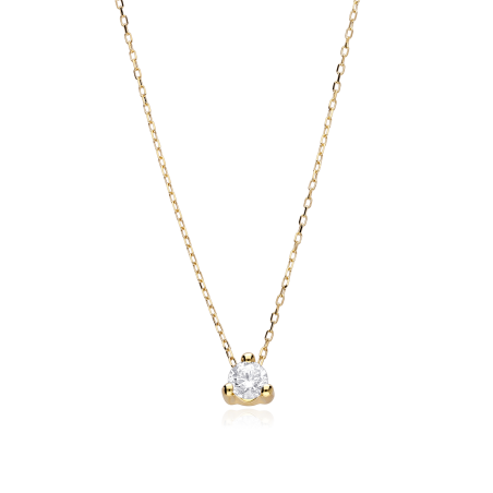 Gargantilla Oro 18k y circonita 5mm "Three"