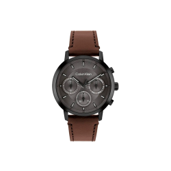 Reloj Calvin Klein Hombre Gauge Multifunción Negro y Marrón 25200498