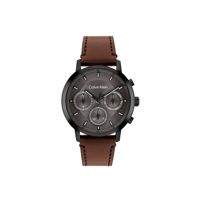 Reloj Calvin Klein Hombre Gauge Multifunción Negro y Marrón 25200498