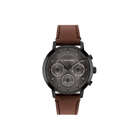 Reloj Calvin Klein Hombre Gauge Multifunción Negro y Marrón 25200498
