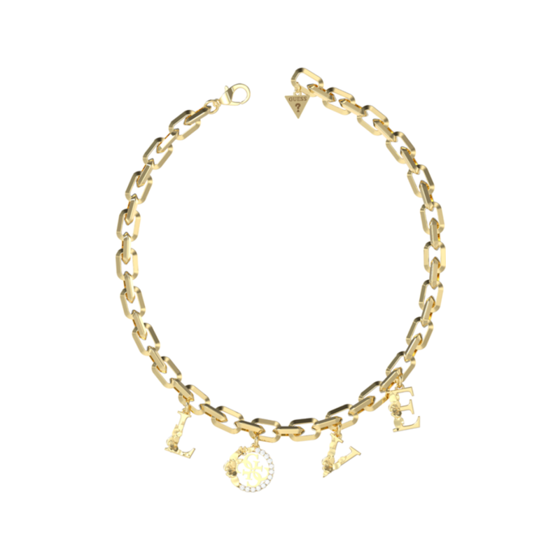 Collar Guess Mujer 4Love Acero Dorado JUBN05029JWYGT-U
