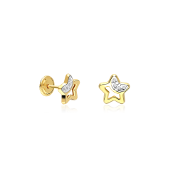 Pendientes Oro 18k y circonitas "Astros"
