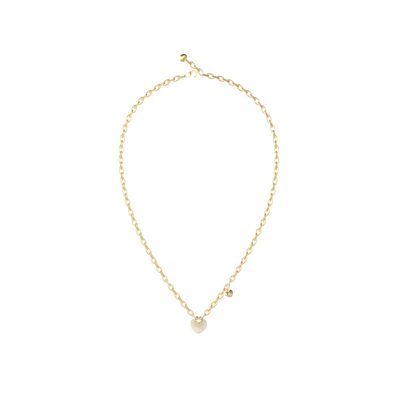 Collar Guess Mujer Crazy In Love Corazón Acero Dorado JUBN05212JWYGT-U