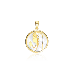Medalla Oro 18k y nácar 16mm "Calpe"