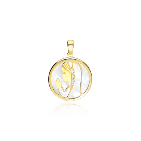 Medalla Oro 18k y nácar 16mm "Calpe"
