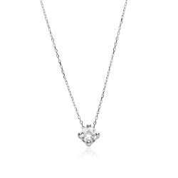 Gargantilla oro blanco 18k y circonita 5mm "Foury"